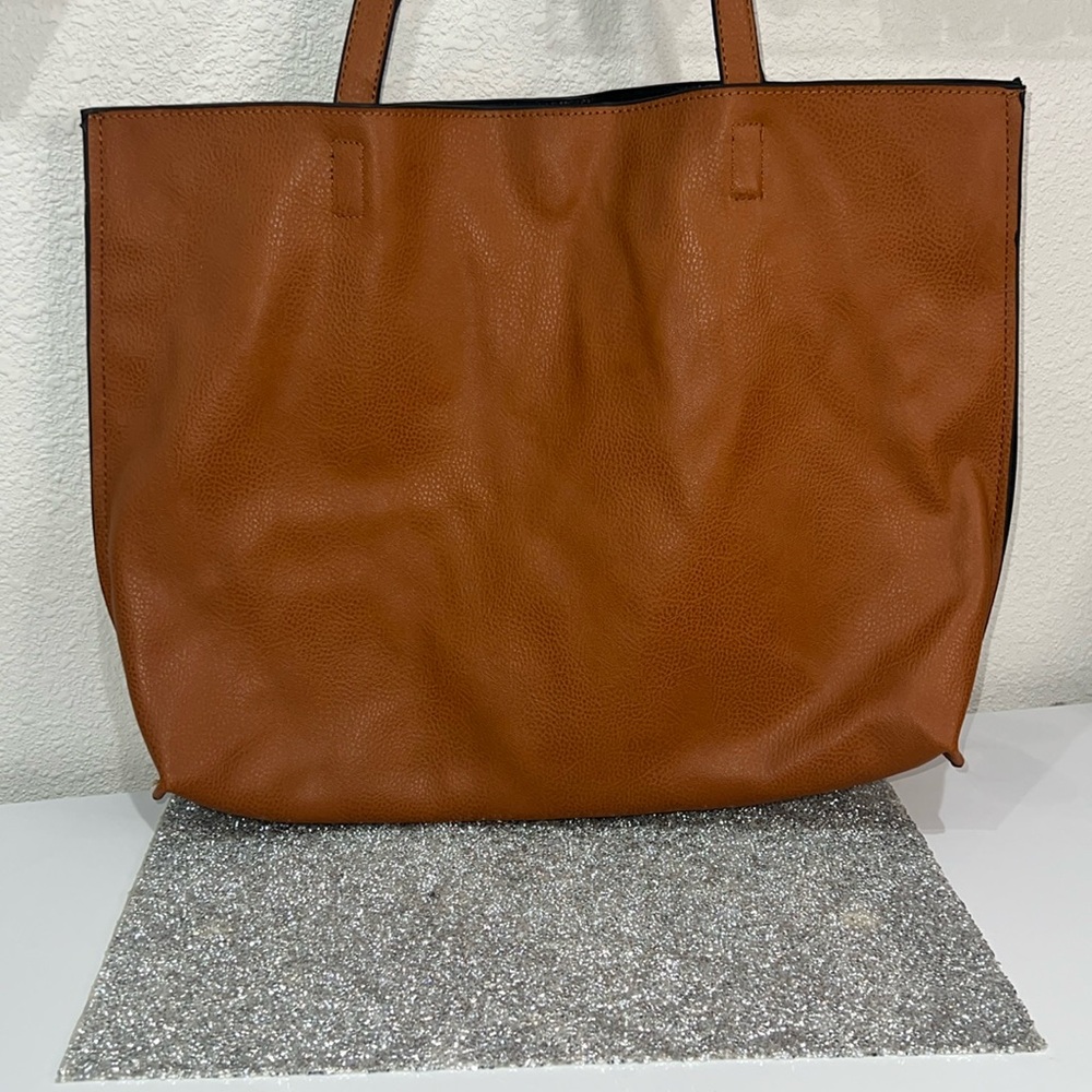 STYLISH BROWN& BLACK  LEATHER WOMENS TOTE HANDBAGS PURSE SHOULDER BAGS FOR WOMEN